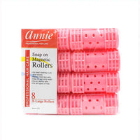 Boucles Annie Grand Rose (8 uds)