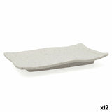 Assiette plate Bidasoa Ikonic Rectangulaire Gris Plastique (20,7 x 13 x 2 cm) (Pack 12x)