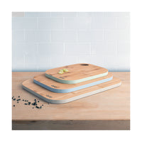 Planche de Cuisine en Bambou Quid Bleu Bois (33 x 23 x 1,5 cm)