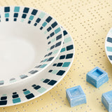 Assiette plate Quid Simetric Bleu Céramique 23 cm (12 Unités)