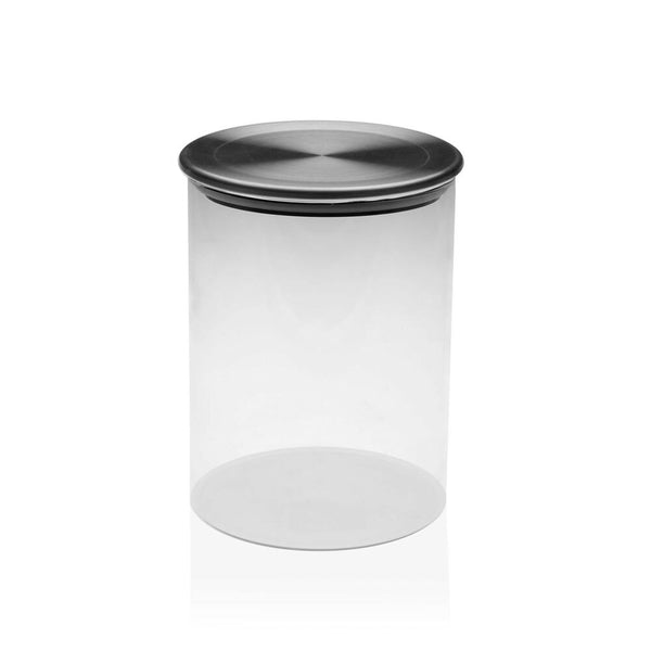Pot en verre Versa 500 ml Verre Acier (8,5 x 12 cm)