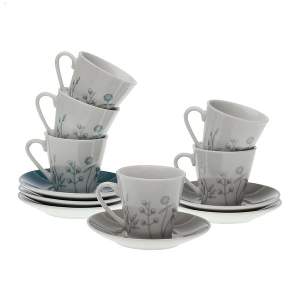 Ensemble de tasses à café Versa Nomma Porcelaine (6 Pièces) (5,8 x 6 x 5,8 cm)