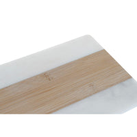 Planche à découper DKD Home Decor Blanc Bambou Marbre (38 x 18 x 1 cm)