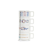 Ensemble de tasses à café DKD Home Decor Multicouleur Dolomite (260 ml)