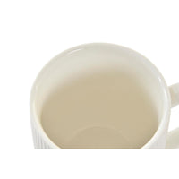 Ensemble de 4 mugs DKD Home Decor Naturel Porcelaine Blanc 350 ml