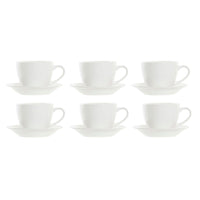 Ensemble de tasses à café DKD Home Decor Blanc Grès (150 ml)