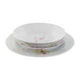 Service de Vaisselle Home ESPRIT Blanc Vert Rose Porcelaine 18 Pièces 27 x 27 x 2 cm