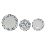 Service de Vaisselle Home ESPRIT Bleu Porcelaine Floral 18 Pièces 27 x 27 x 2 cm