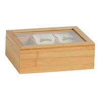 Boîte pour infusions Andrea House cc73015 Bambou 21 x 16 x 7,5 cm