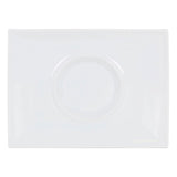 Assiette plate Gourmet Porcelaine Blanc (29,5 x 22 x 3 cm)