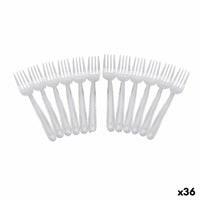 Set de fourchettes réutilisables Algon Transparent Plastique 36 Unités