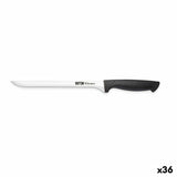 Couteau à jambon Quttin Black Noir Argenté 22 cm (36 Unités)