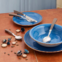 Assiette plate Quid Vita Bleu Céramique (Ø 27 cm) (12 Unités)