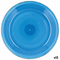 Assiette plate Quid Vita Bleu Céramique (Ø 27 cm) (12 Unités)