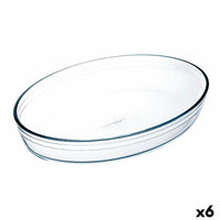 Plat de Four Ô Cuisine Ovale 26,2 x 17,9 x 6,2 cm Transparent verre (6 Unités)