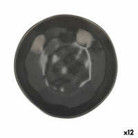 Assiette creuse Bidasoa Cosmos Céramique Noir (22 cm) (12 Unités)