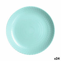 Assiette plate Luminarc Pampille Turquoise verre (25 cm) (24 Unités)