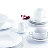 Assiette plate Quid Basic Céramique Blanc (23 cm) (12 Unités)