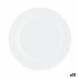 Assiette plate Quid Basic Céramique Blanc (23 cm) (12 Unités)