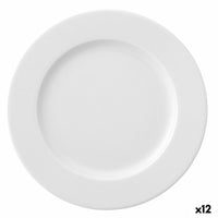 Assiette plate Ariane Prime Céramique Blanc (Ø 21 cm) (12 Unités)