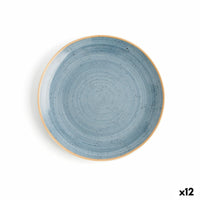 Assiette plate Ariane Terra Céramique Bleu (Ø 21 cm) (12 Unités)