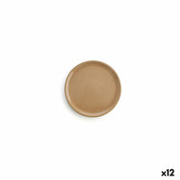 Assiette plate Anaflor Faïence Céramique Beige (22 cm) (12 Unités)
