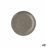 Assiette plate Ariane Oxide Céramique Gris (Ø 21 cm) (12 Unités)