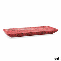 Plat à Gratin Ariane Oxide Céramique Rouge (36 x 16,5  cm) (6 Unités)
