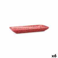 Plat à Gratin Ariane Oxide Céramique Rouge (28 x 14 cm) (6 Unités)