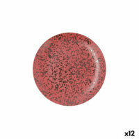 Assiette plate Ariane Oxide Céramique Rouge (Ø 21 cm) (12 Unités)