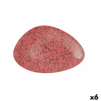 Assiette plate Ariane Oxide Triangulaire Céramique Rouge (Ø 29 cm) (6 Unités)