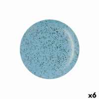 Assiette plate Ariane Oxide Céramique Bleu (Ø 24 cm) (6 Unités)