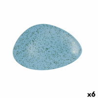 Assiette plate Ariane Oxide Triangulaire Céramique Bleu (Ø 29 cm) (6 Unités)