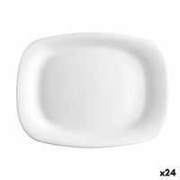 Plat à Gratin Bormioli Rocco Parma Rectangulaire Blanc verre (20 x 28 cm) (24 Unités)