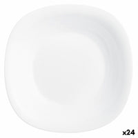 Assiette creuse Luminarc Carine Blanc verre (Ø 23,5 cm) (24 Unités)