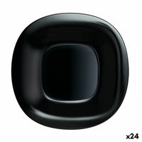 Assiette plate Luminarc Carine Noir verre (Ø 26 cm) (24 Unités)