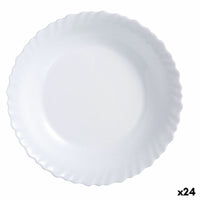 Assiette plate Luminarc Feston Blanc verre (25 cm) (24 Unités)