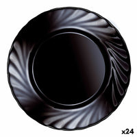 Assiette à dessert Luminarc Trianon Noir verre (Ø 19,5 cm) (24 Unités)