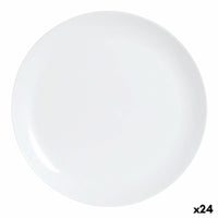 Assiette plate Luminarc Diwali Blanc verre (25 cm) (24 Unités)