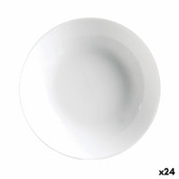 Assiette creuse Luminarc Diwali Blanc verre (20 cm) (24 Unités)