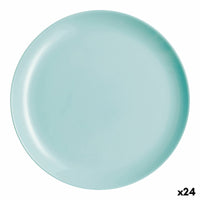 Assiette plate Luminarc Diwali Turquoise verre (25 cm) (24 Unités)