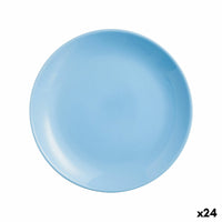 Assiette à dessert Luminarc Diwali Bleu verre (19 cm) (24 Unités)