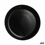 Assiette plate Luminarc Diana Noir verre (25 cm) (24 Unités)