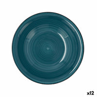 Assiette creuse Quid Vita Céramique Bleu (ø 21,5 cm) (12 Unités)