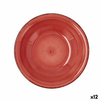 Assiette creuse Quid Vita Céramique Rouge (ø 21,5 cm) (12 Unités)