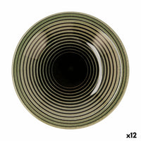 Assiette creuse Quid Espiral Céramique Multicouleur (Ø 23,5 cm) (12 Unités)