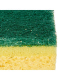 Lot de tampons à récurer Vert Jaune Cellulose Fibre abrasive (10,5 X 6,7 X 2,5 cm) (26 Unités)