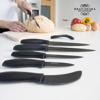 Couteau de table Bravissima Kitchen Set de 7 cuchillos Titanium Acier inoxydable polypropylène